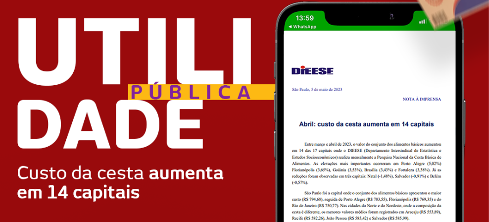 Custo da cesta aumenta em 14 capitais